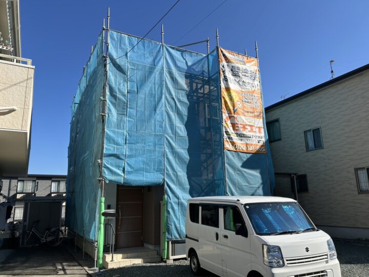 足場メッシュシート設置