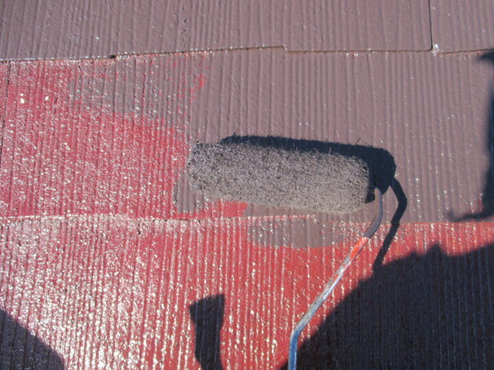 屋根【中塗り作業中】