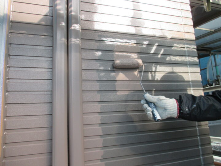 外壁【中塗り作業中】②