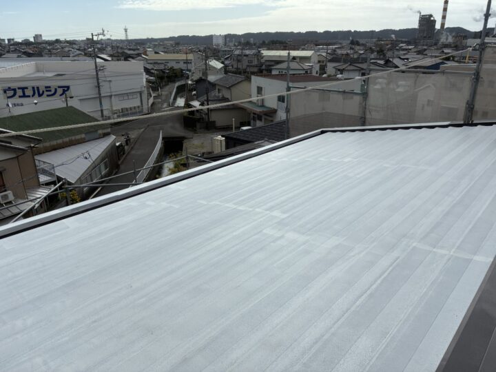屋根【下塗り作業後】