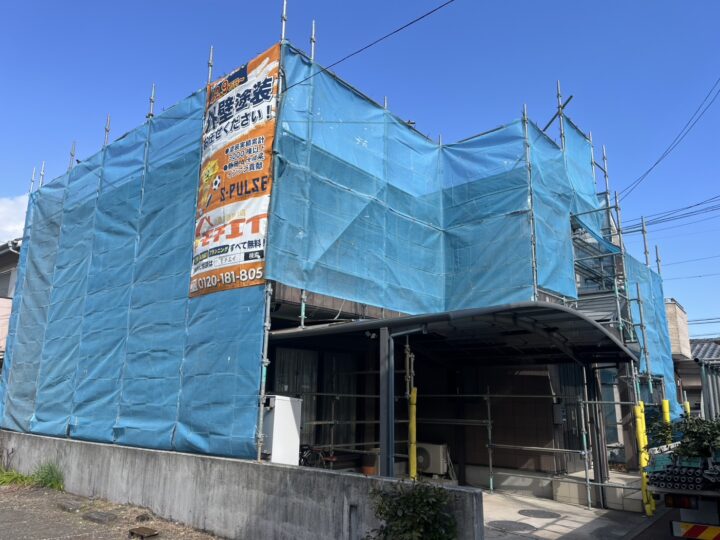 足場メッシュシート設置